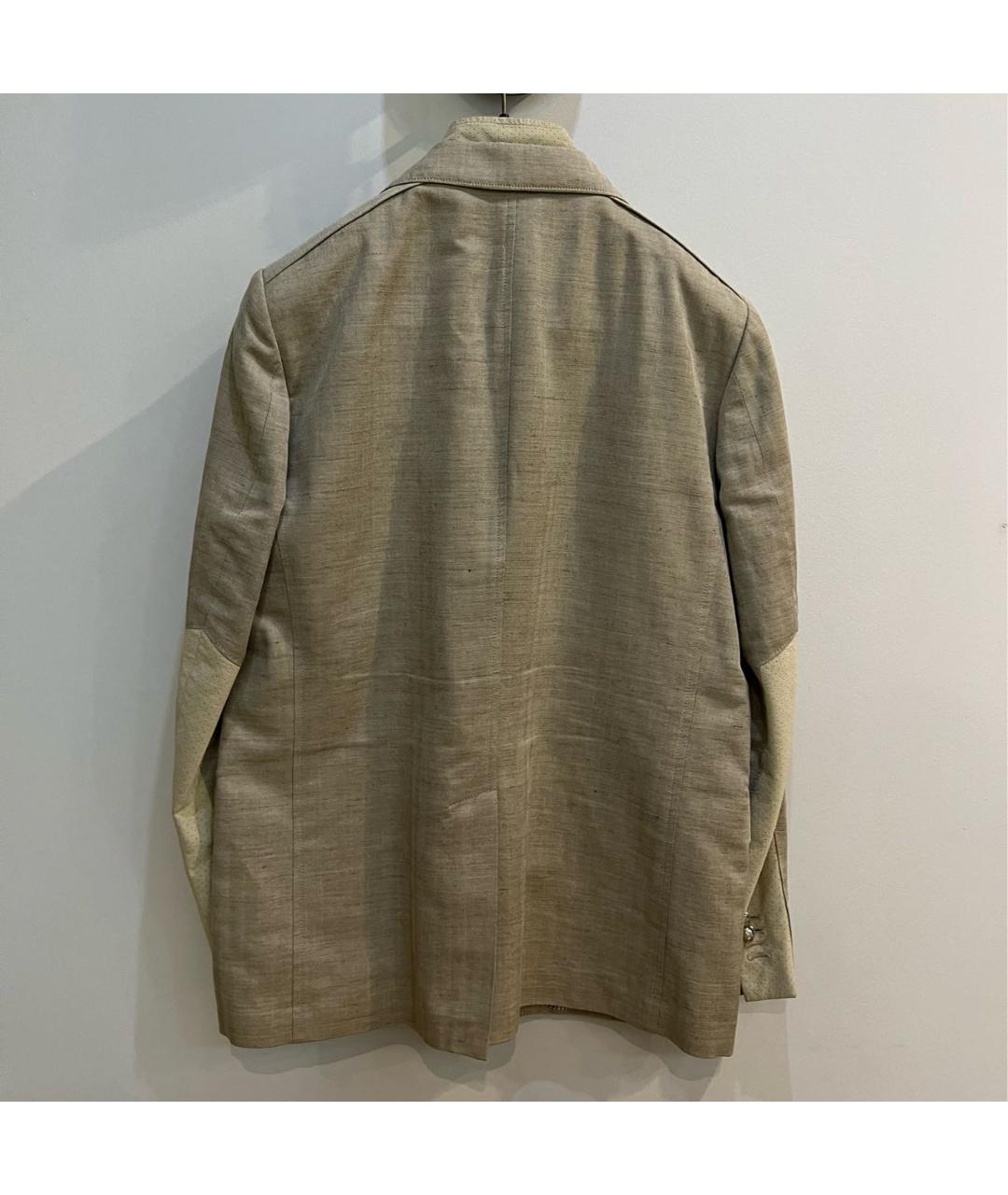 CORNELIANI Бежевый шерстяной пиджак, фото 8