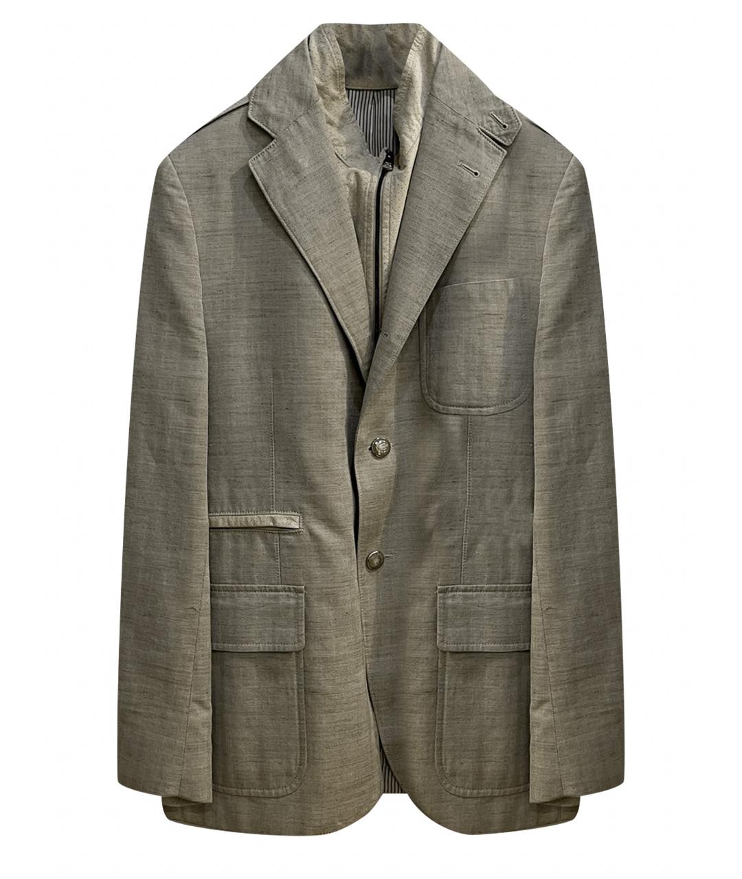 CORNELIANI Бежевый шерстяной пиджак, фото 1