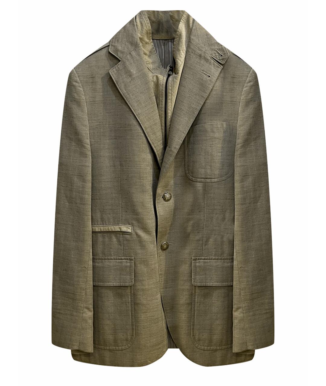 CORNELIANI Бежевый шерстяной пиджак, фото 10