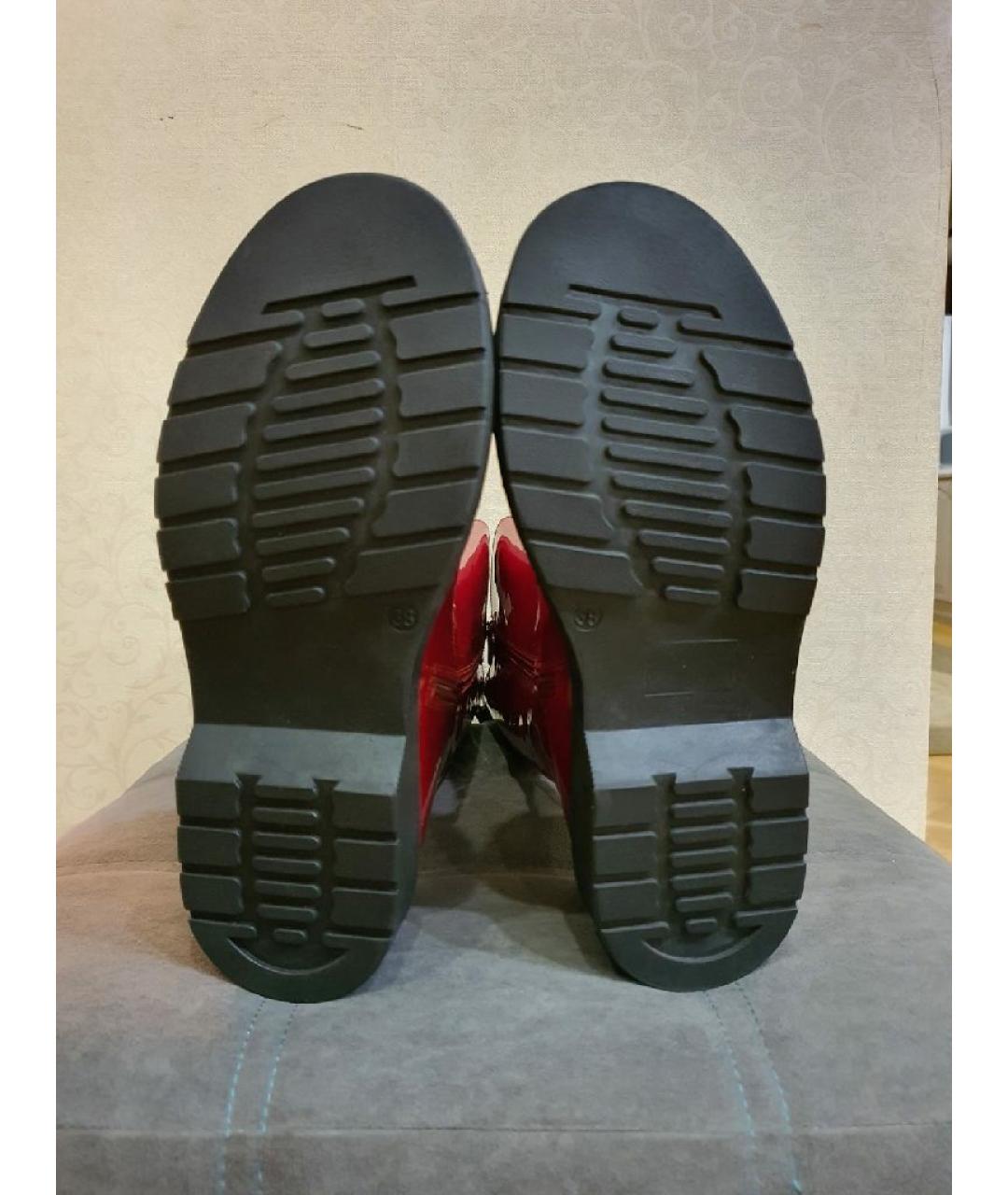 DOLCE & GABBANA KIDS Бордовые сапоги из лакированной кожи, фото 8