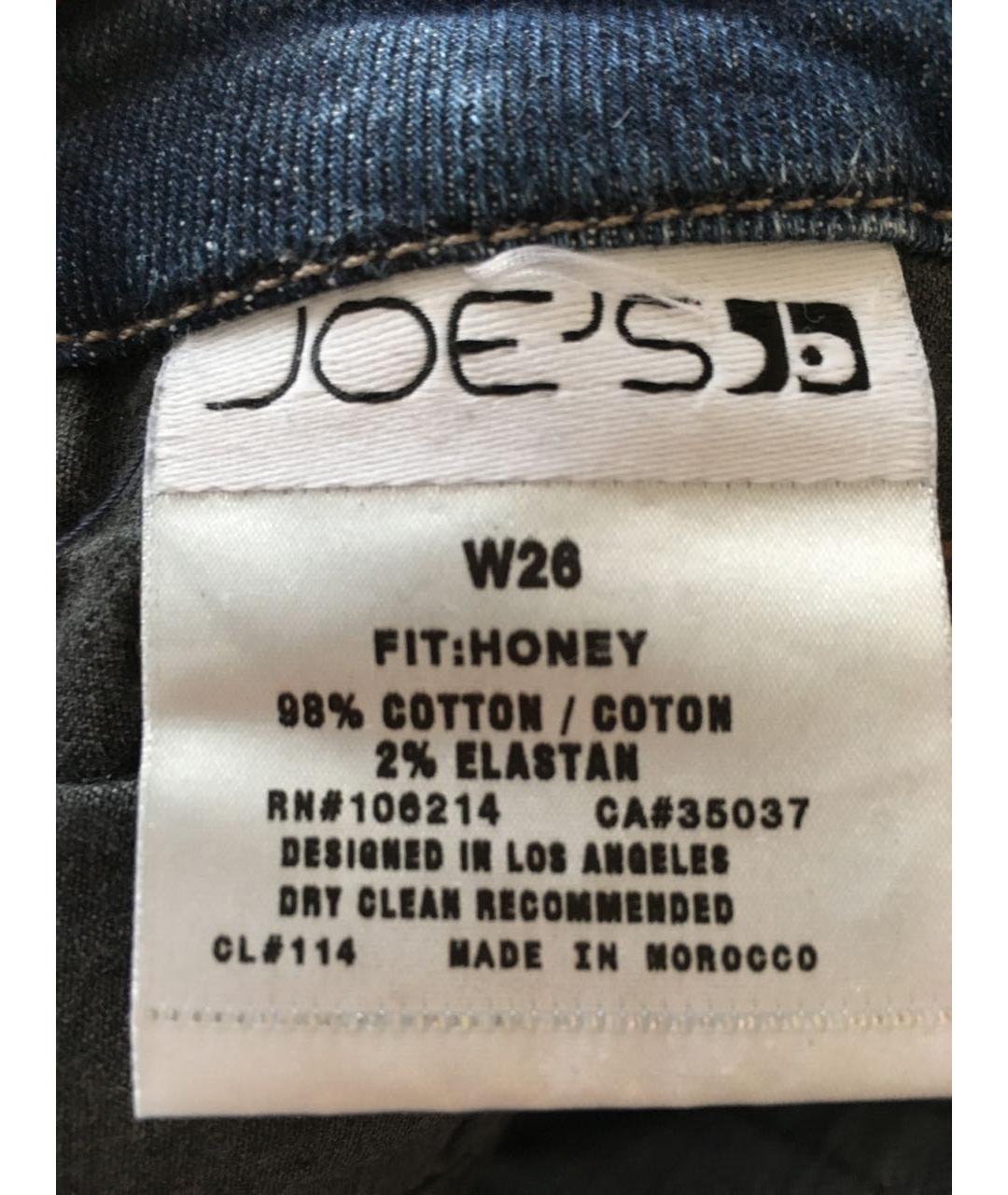 JOE'S JEANS Темно-синие хлопковые джинсы клеш, фото 3