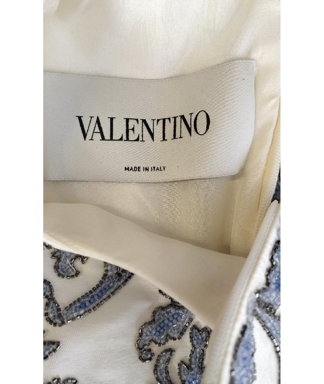 VALENTINO Белое хлопковое коктейльное платье, фото 4