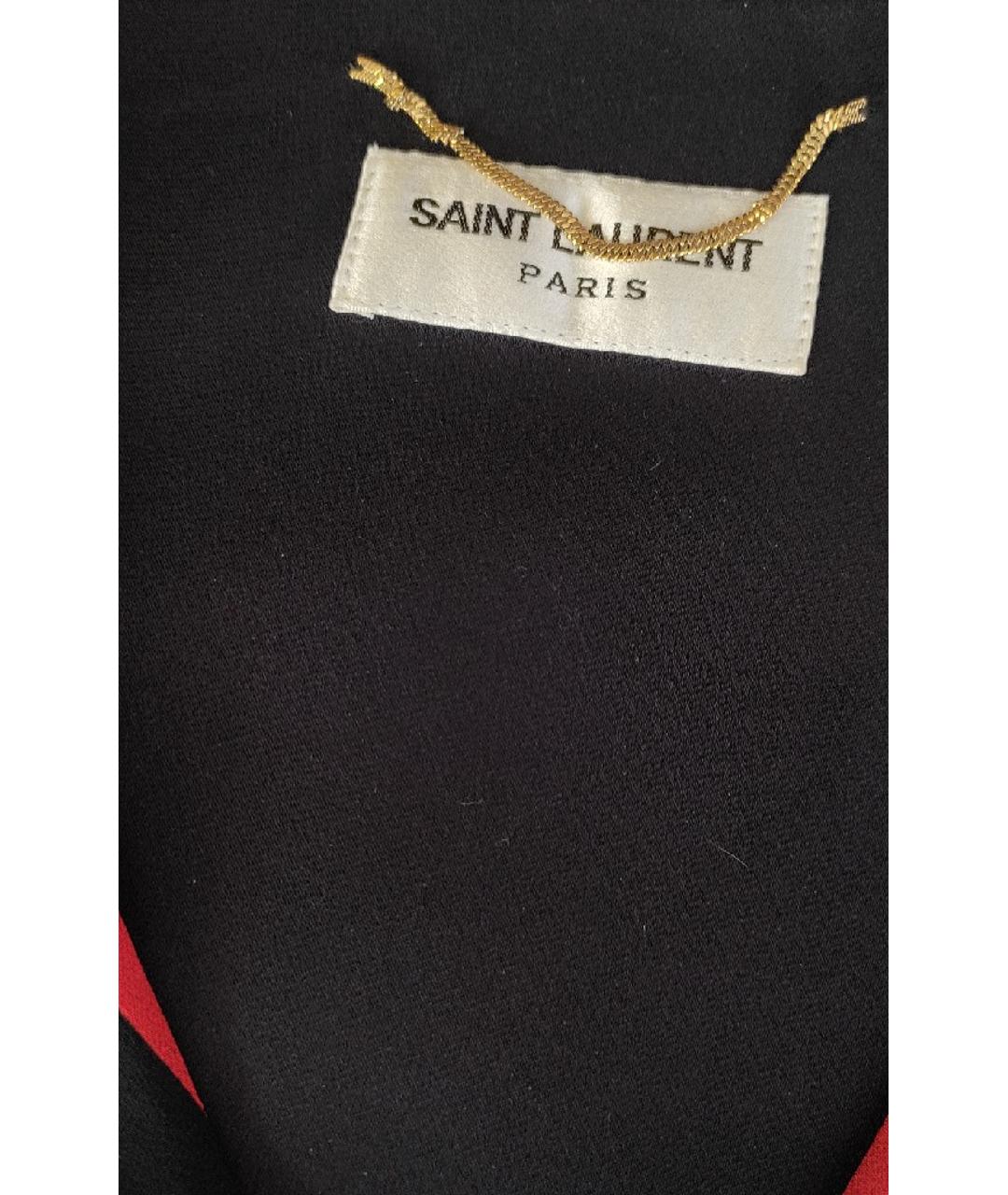 SAINT LAURENT Черное шелковое коктейльное платье, фото 3