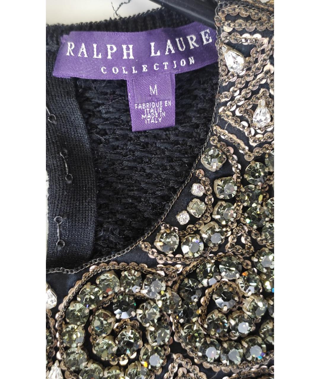 RALPH LAUREN Черный вискозный джемпер / свитер, фото 6