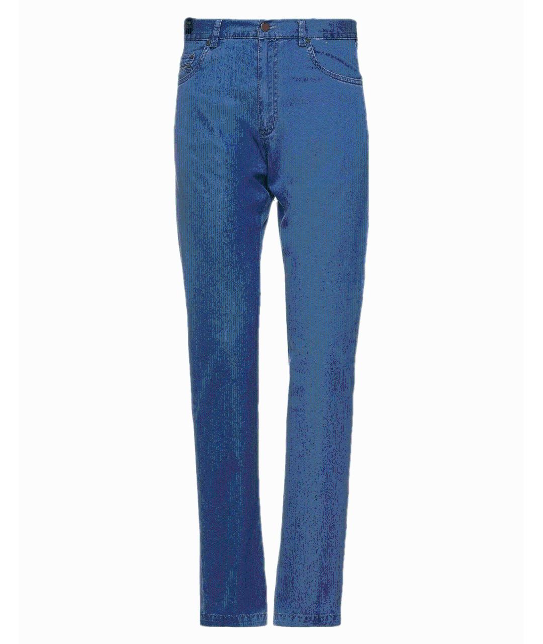 PAUL & SHARK Синие хлопко-полиэстеровые прямые джинсы, фото 1