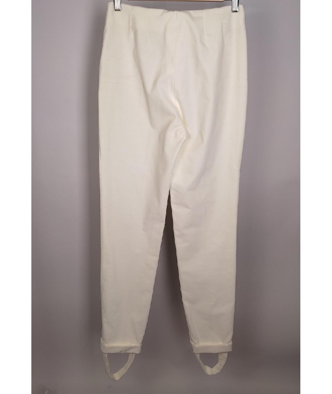 KITON Белые хлопковые прямые брюки, фото 2