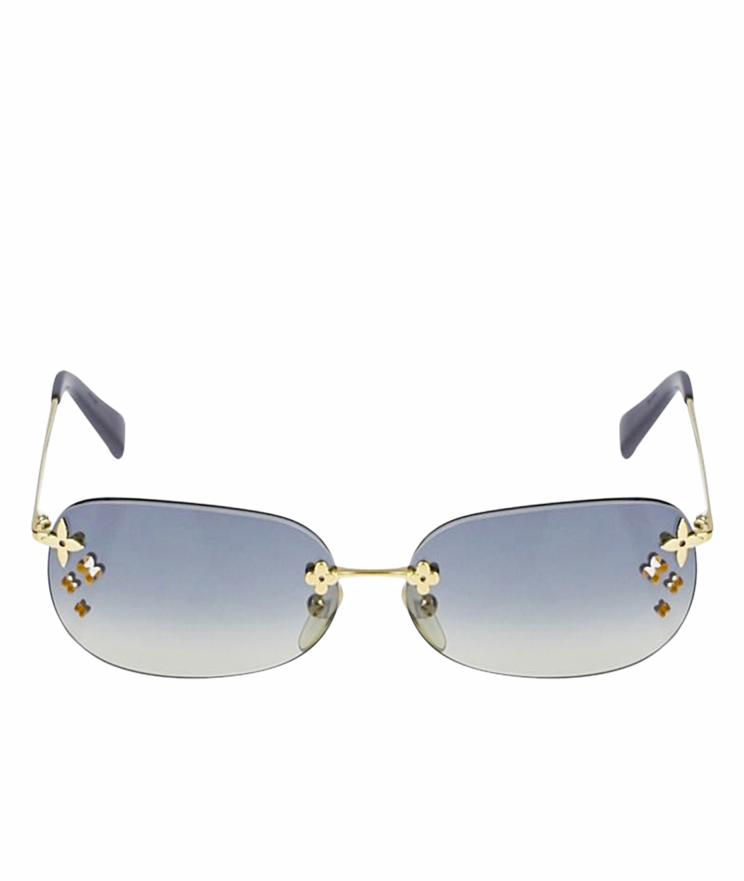 LOUIS VUITTON PRE-OWNED Голубые металлические солнцезащитные очки, фото 1