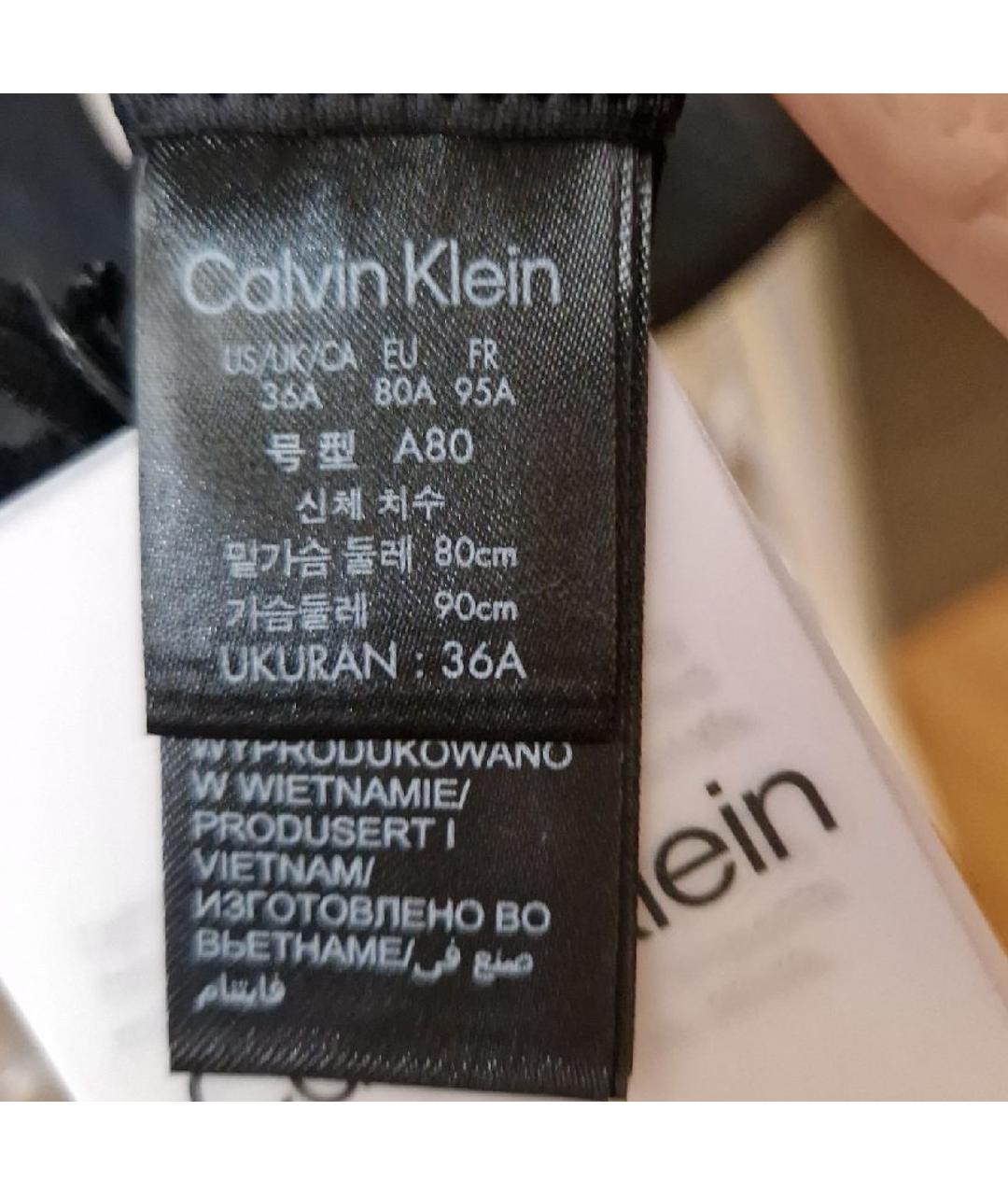 CALVIN KLEIN Черный бюстгалтеры, фото 6