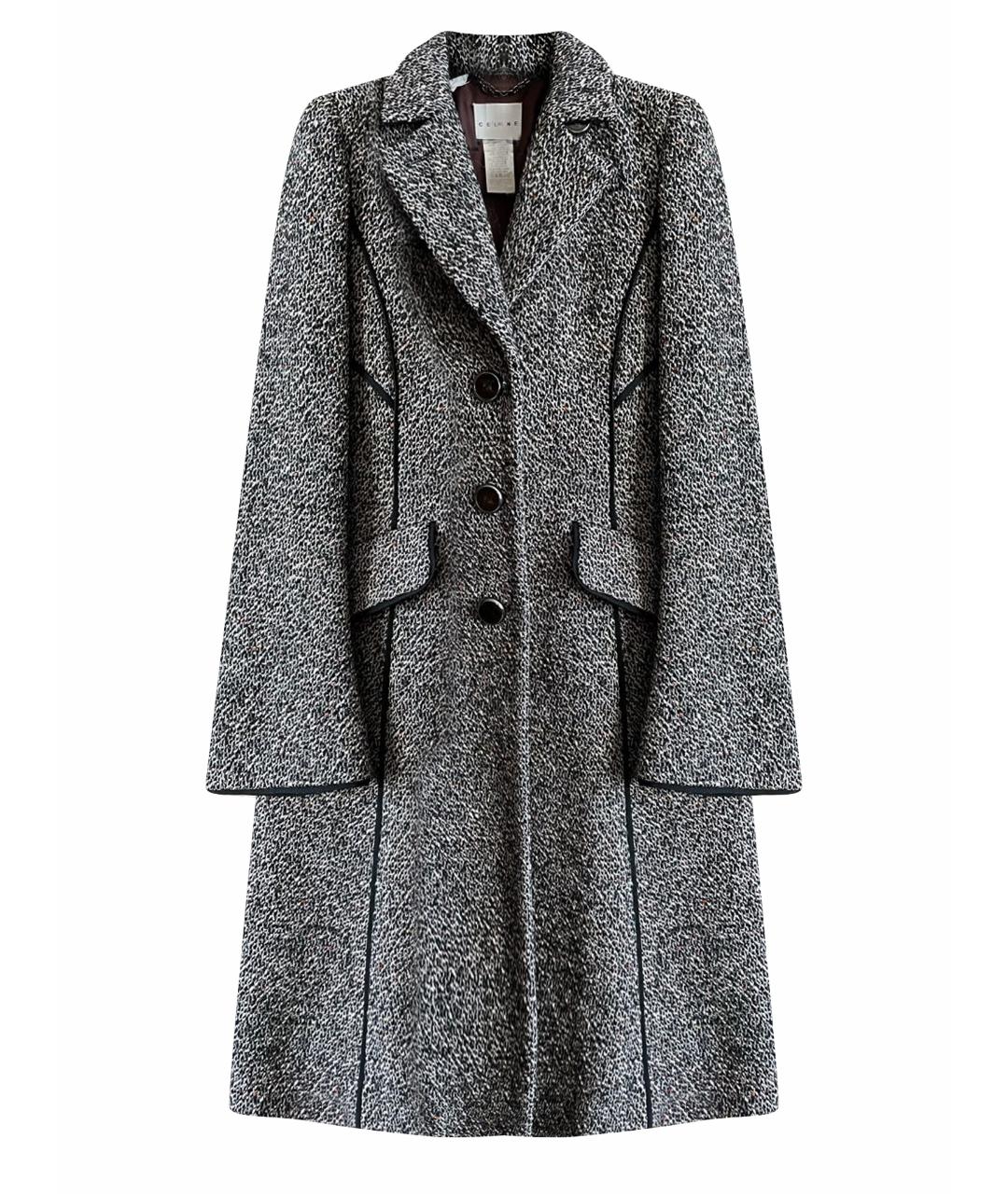 CELINE PRE-OWNED Коричневое шерстяное пальто, фото 1