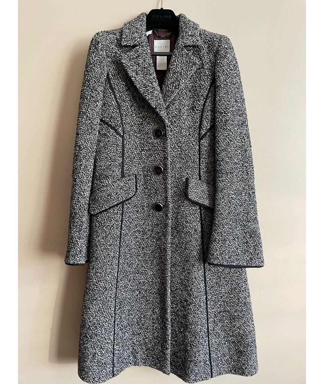 CELINE PRE-OWNED Коричневое шерстяное пальто, фото 9