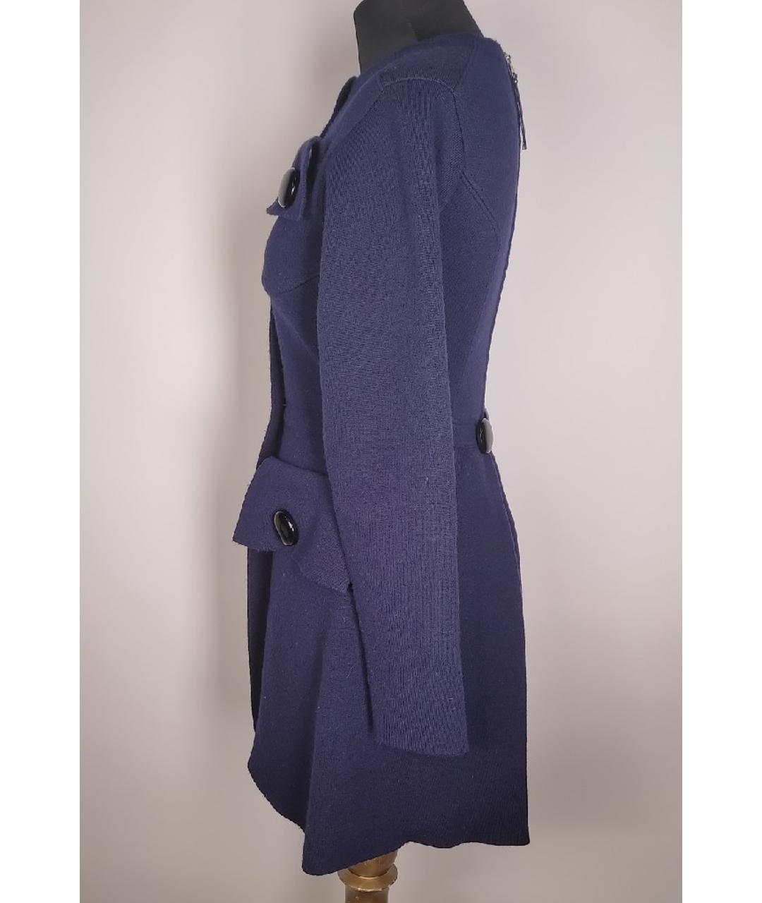 LOUIS VUITTON PRE-OWNED Темно-синее шерстяное повседневное платье, фото 2
