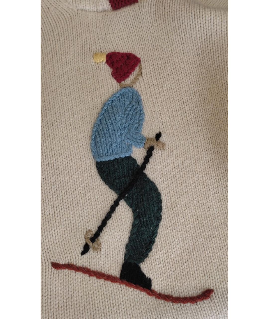 LORO PIANA Бежевый кашемировый джемпер / свитер, фото 5