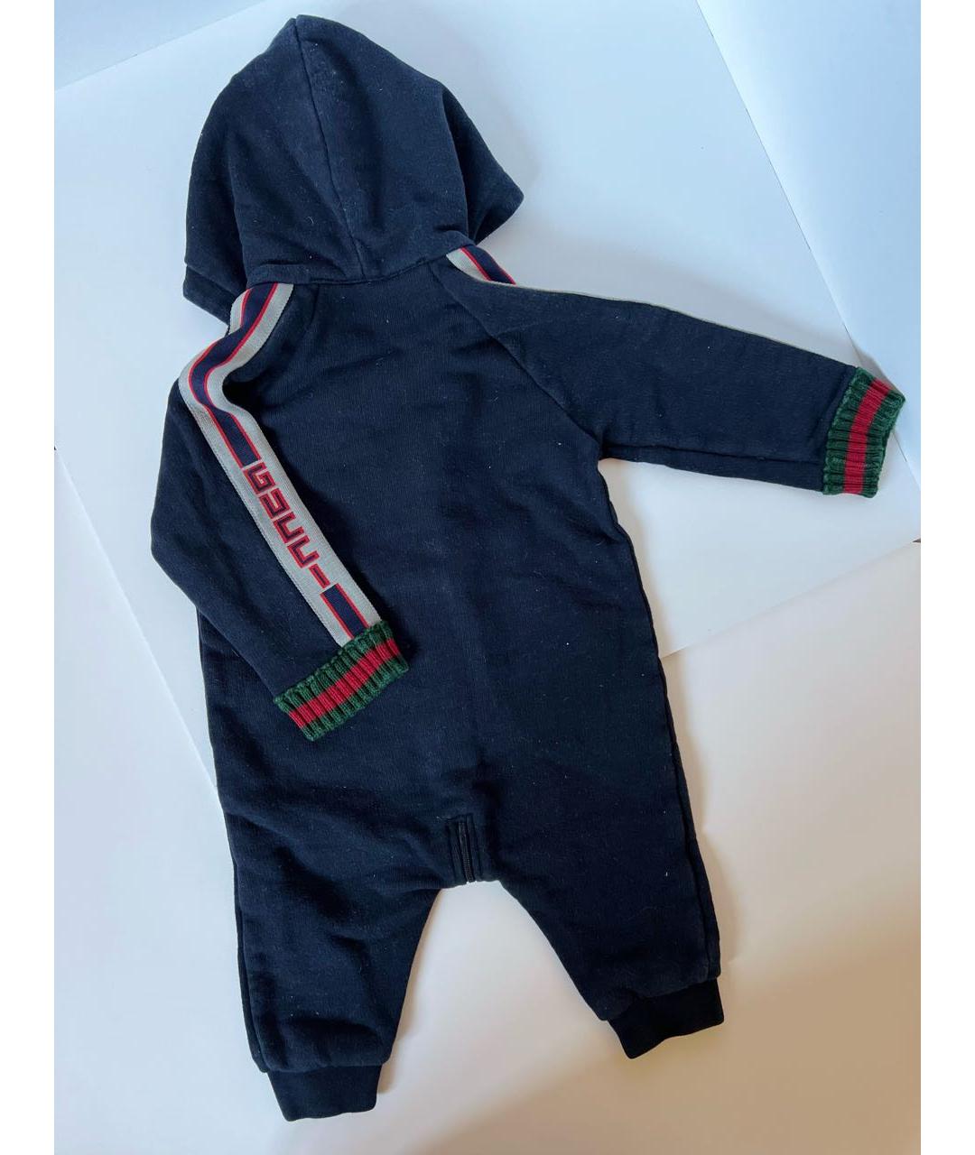 GUCCI Синий хлопковый комбинезон, фото 2