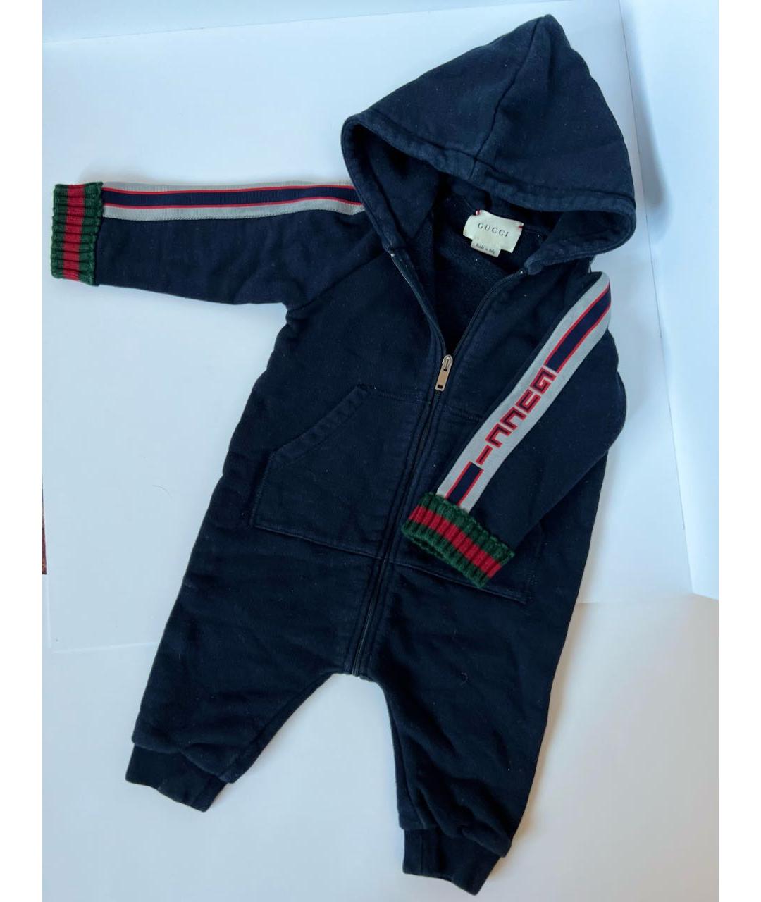 GUCCI Синий хлопковый комбинезон, фото 5