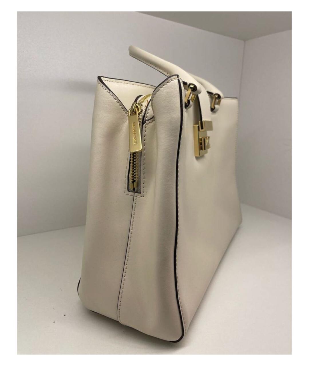 MICHAEL KORS Бежевая кожаная сумка с короткими ручками, фото 2