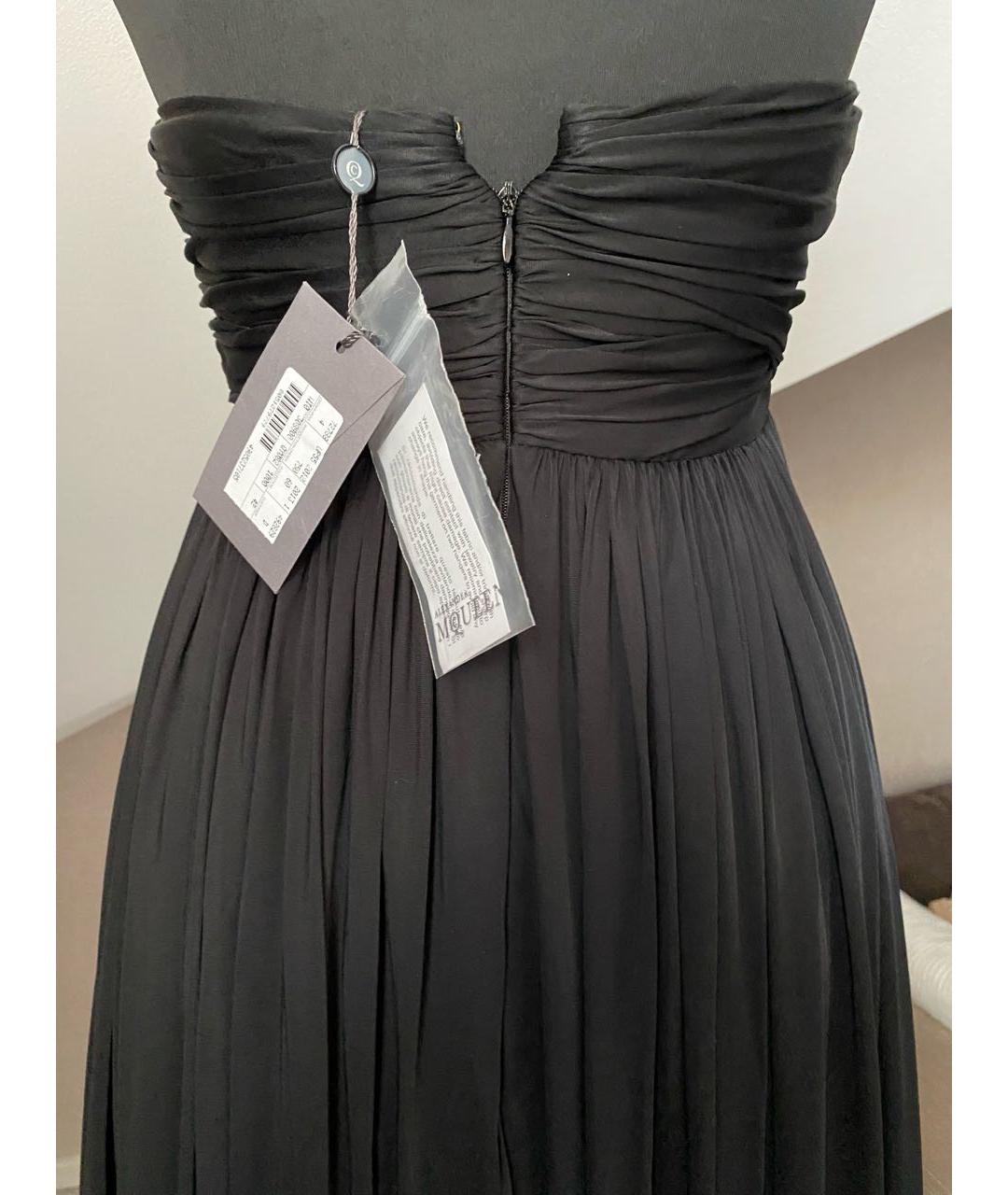 ALEXANDER MCQUEEN Черное полиамидовое вечернее платье, фото 3