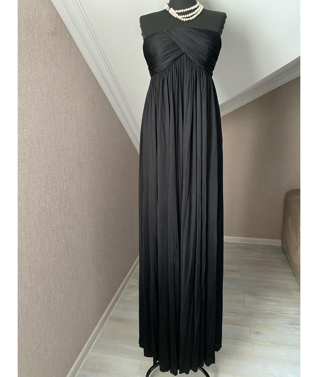 ALEXANDER MCQUEEN Черное полиамидовое вечернее платье, фото 6