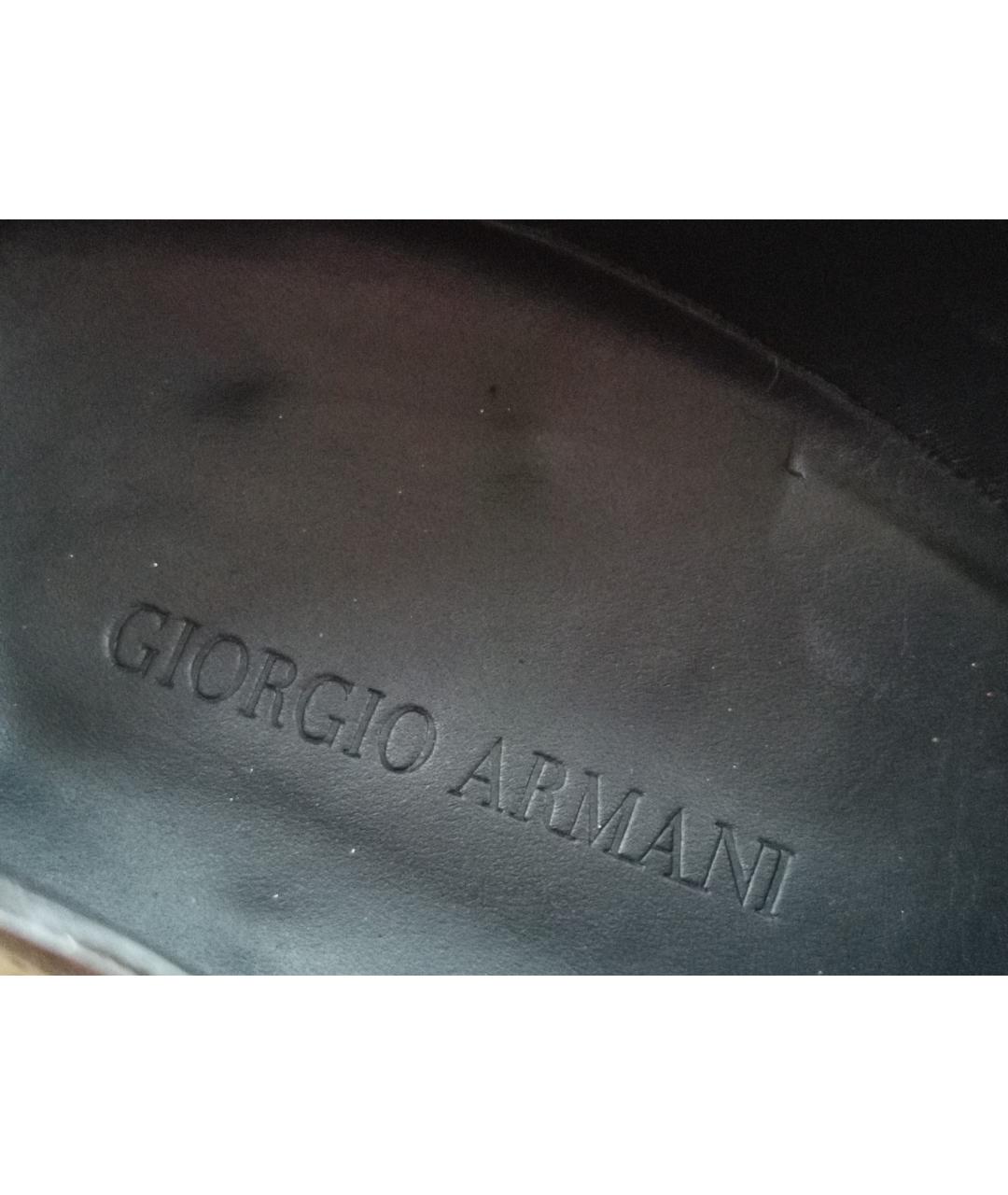 GIORGIO ARMANI Коричневые туфли из экзотической кожи, фото 6