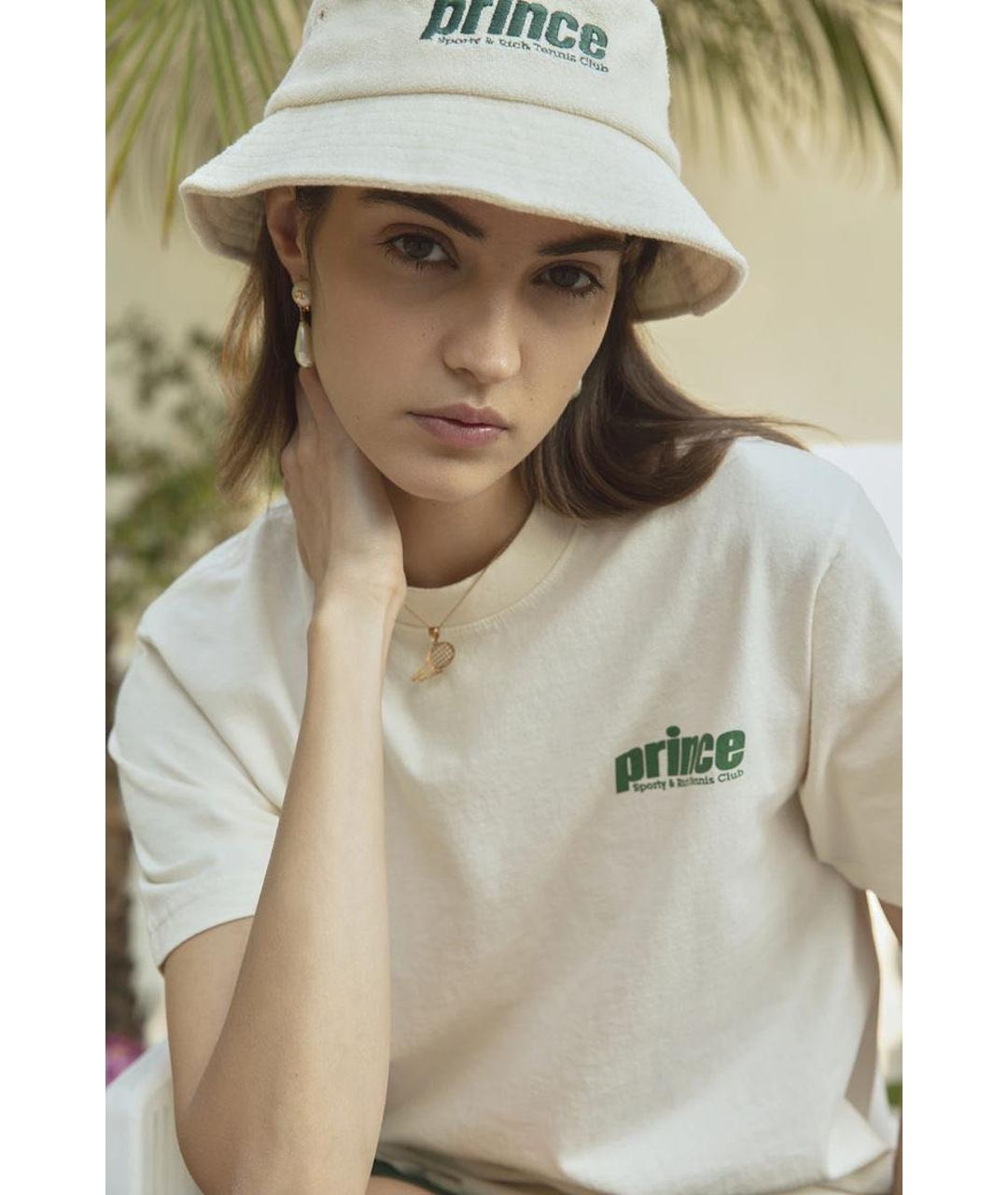 SPORTY AND RICH Бежевая хлопковая футболка, фото 8