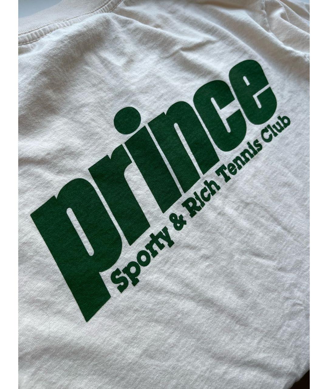 SPORTY AND RICH Бежевая хлопковая футболка, фото 4