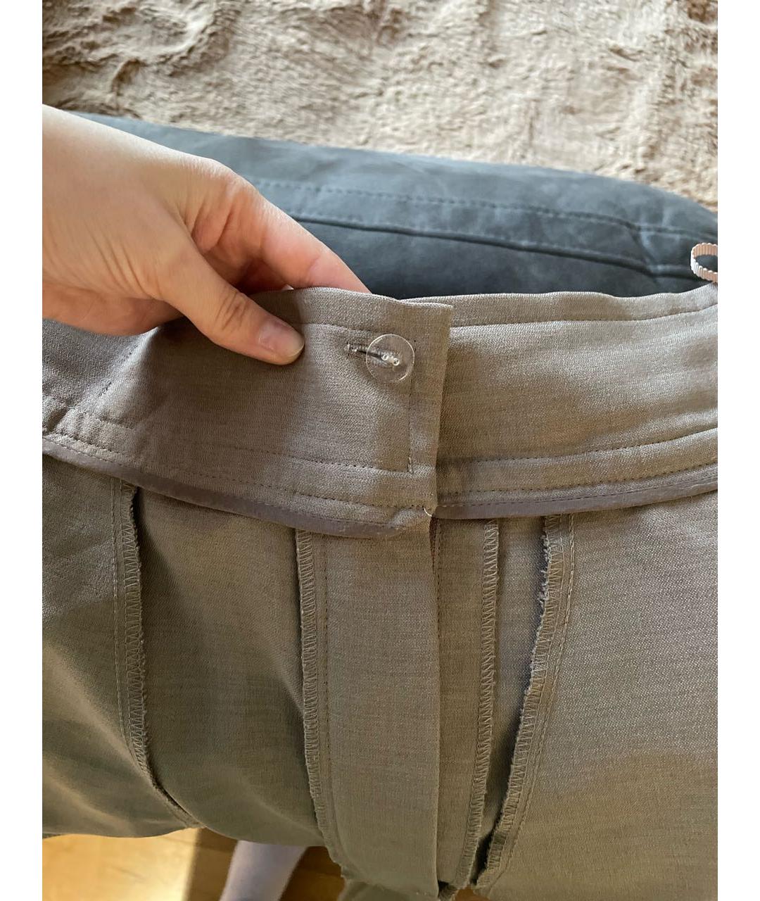12 STOREEZ Коричневые полиэстеровые прямые брюки, фото 5
