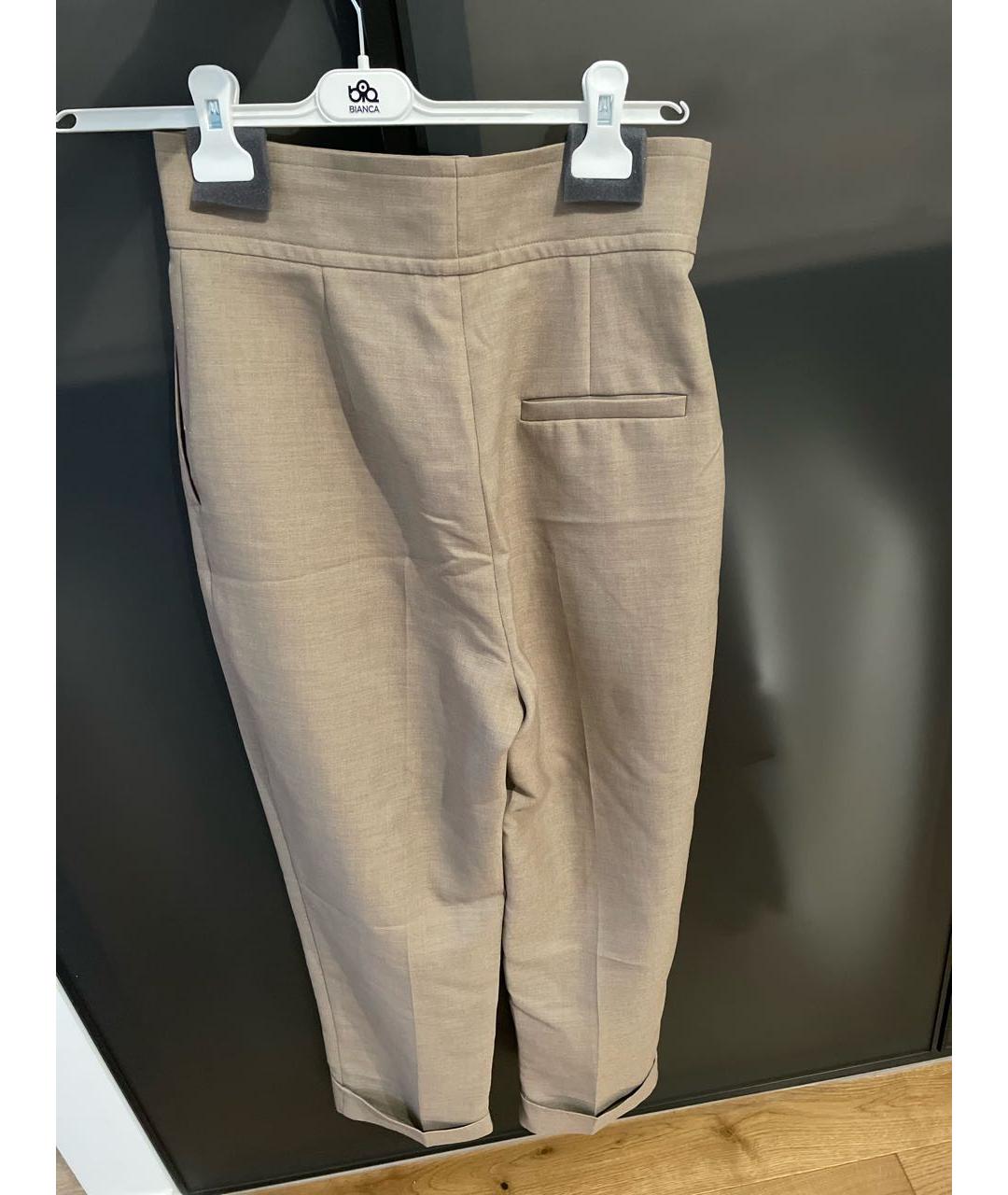 12 STOREEZ Коричневые полиэстеровые прямые брюки, фото 2