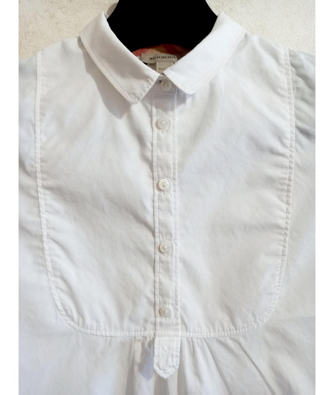 BURBERRY Белая хлопковая рубашка/блузка, фото 3