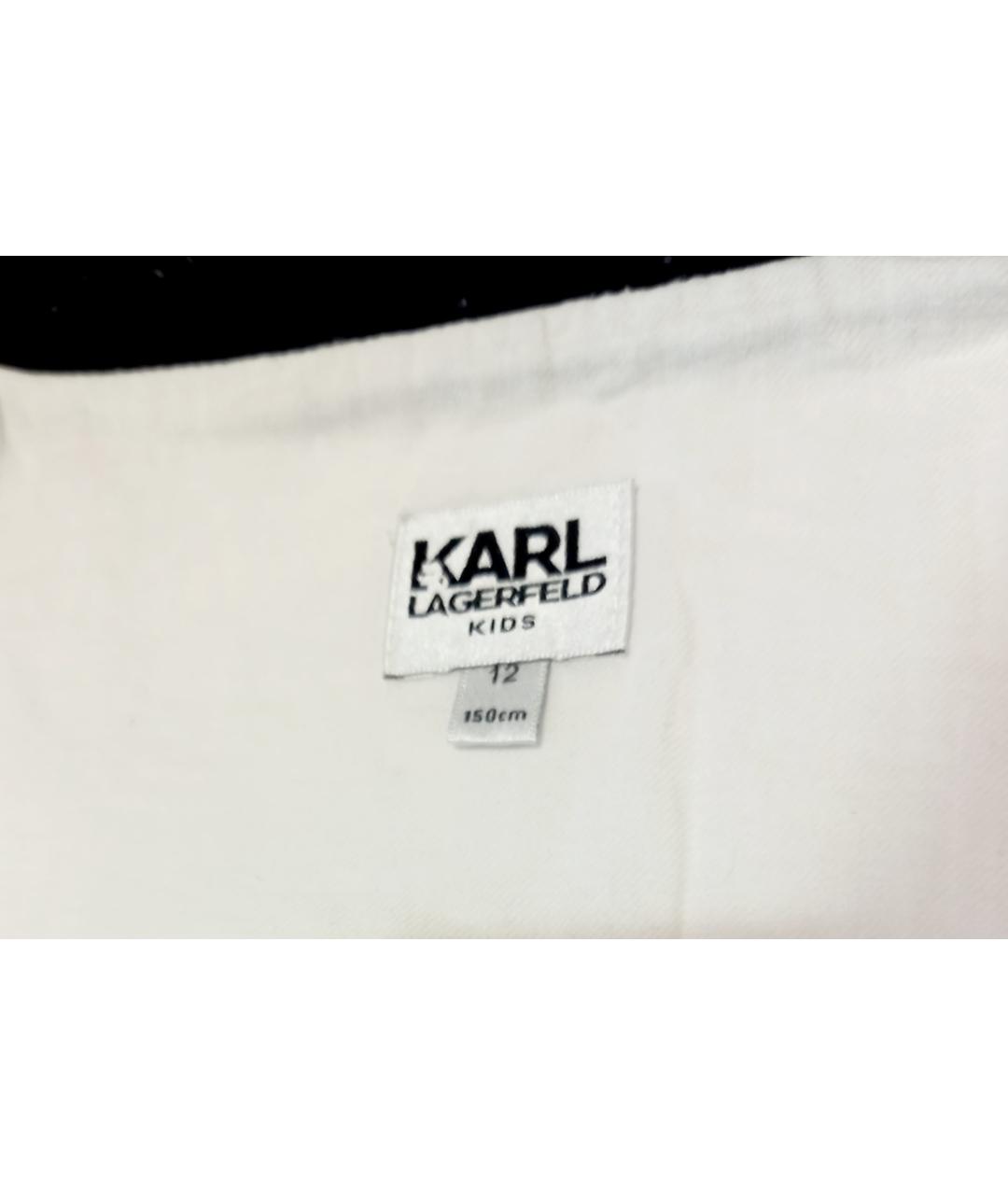 KARL LAGERFELD Белый хлопковый жакет / жилет, фото 5