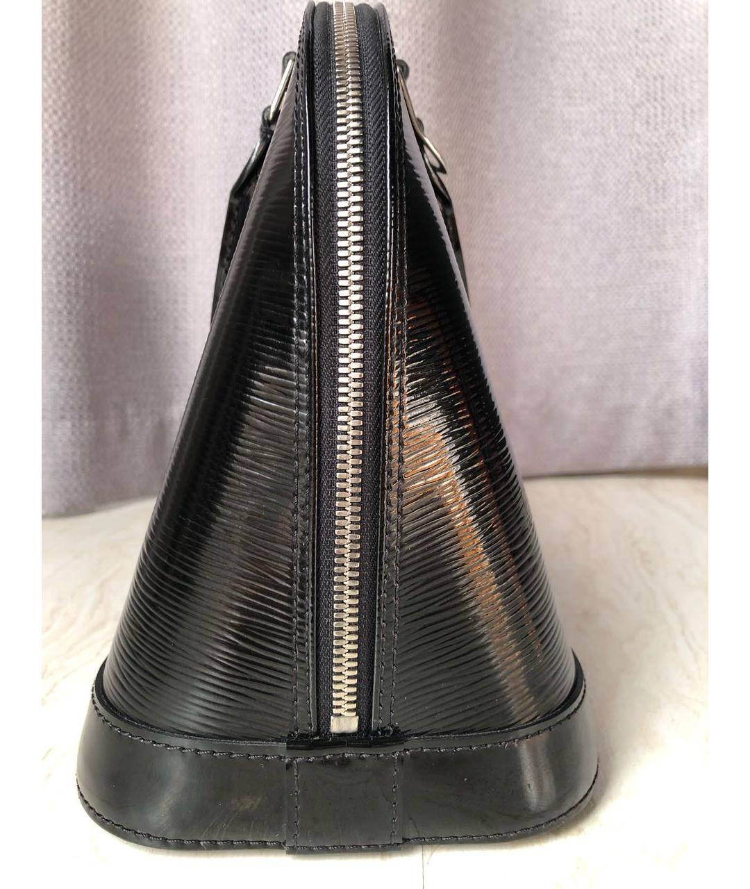 LOUIS VUITTON Черная кожаная сумка с короткими ручками, фото 3