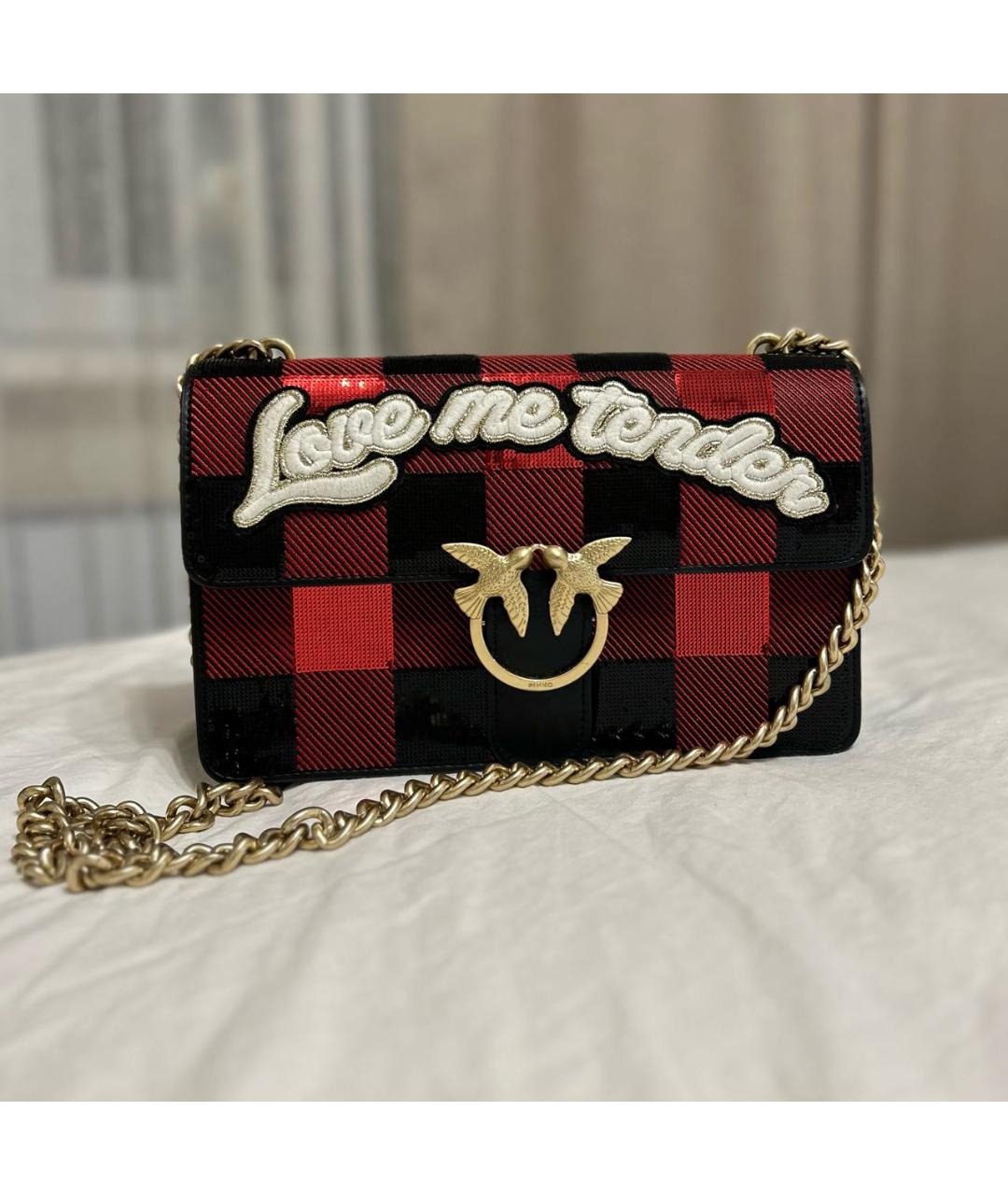 PINKO Черная кожаная сумка через плечо, фото 5