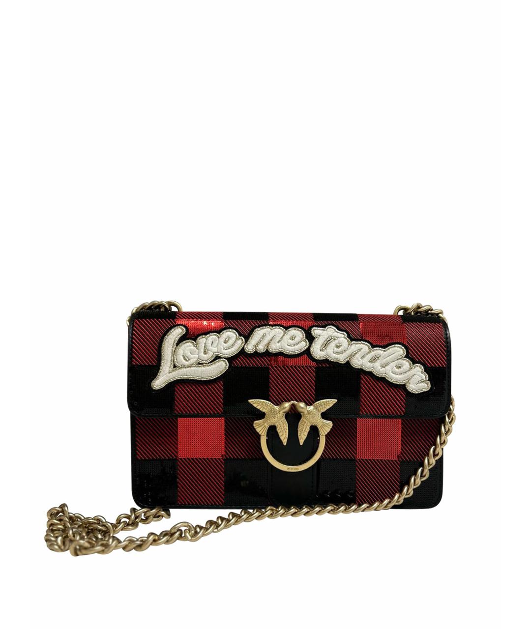 PINKO Черная кожаная сумка через плечо, фото 1