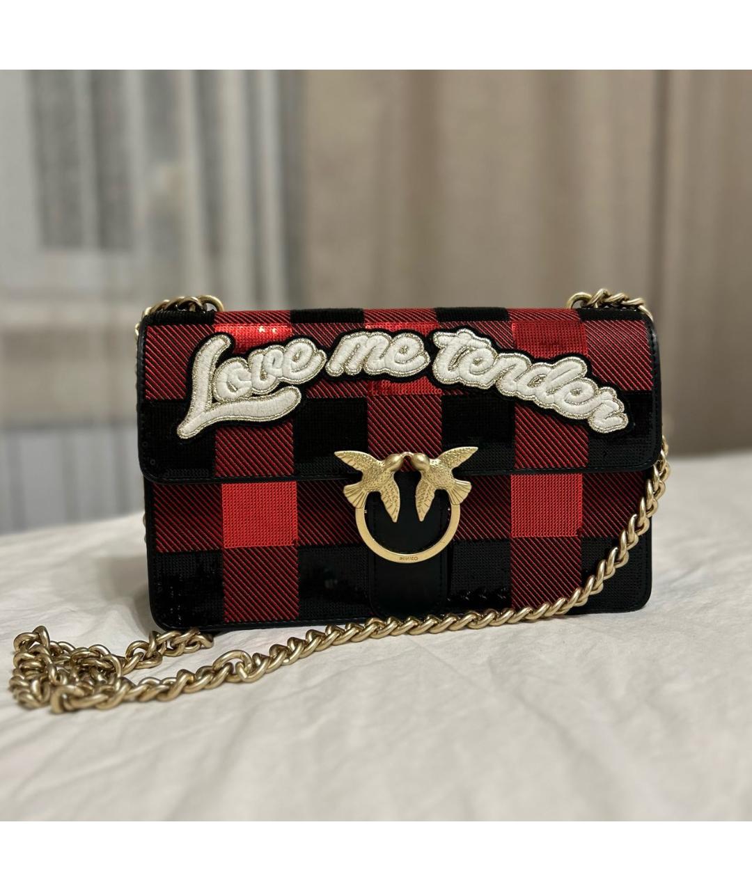 PINKO Черная кожаная сумка через плечо, фото 6