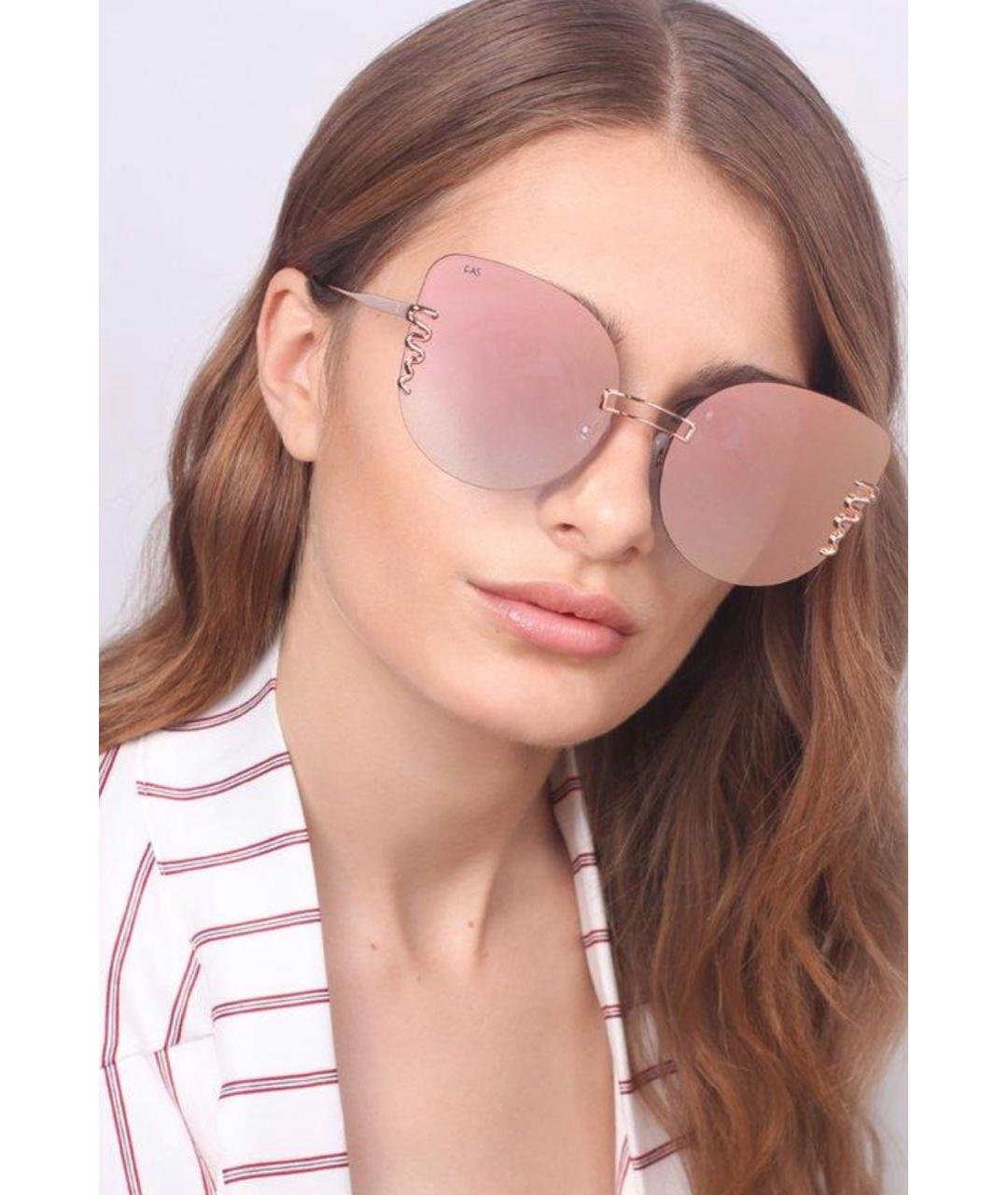 FOR ART'S SAKE Розовые пластиковые солнцезащитные очки, фото 3