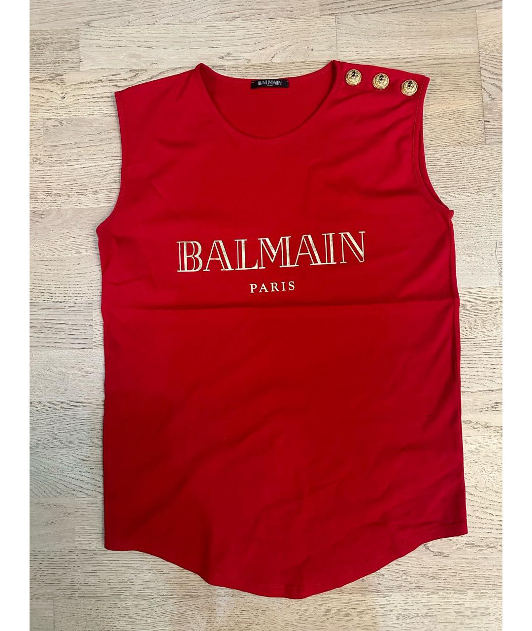 BALMAIN Красная футболка, фото 5