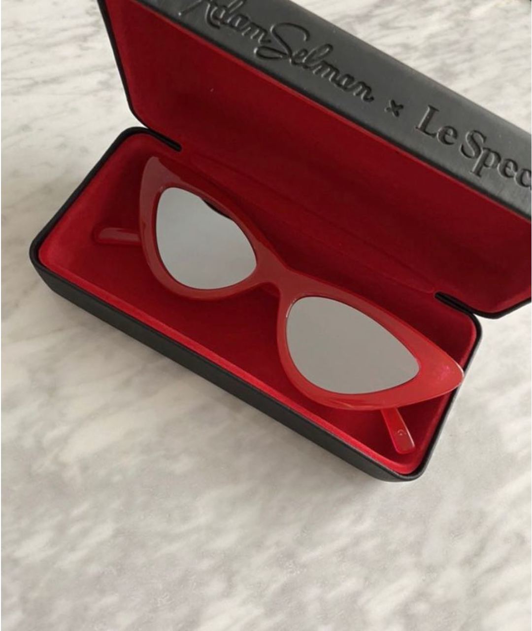 LE SPECS Красные пластиковые солнцезащитные очки, фото 4