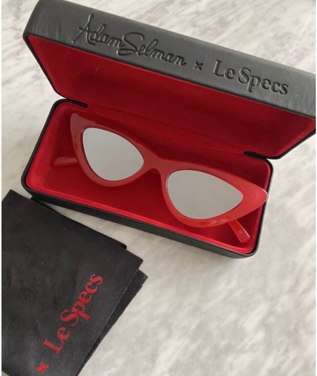 LE SPECS Красные пластиковые солнцезащитные очки, фото 5