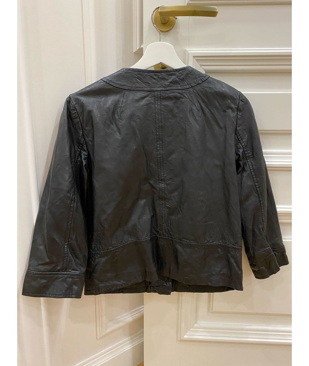 MICHAEL KORS Черная кожаная куртка, фото 2