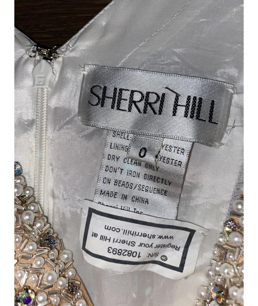 SHERRI HILL Белое полиамидовое коктейльное платье, фото 3