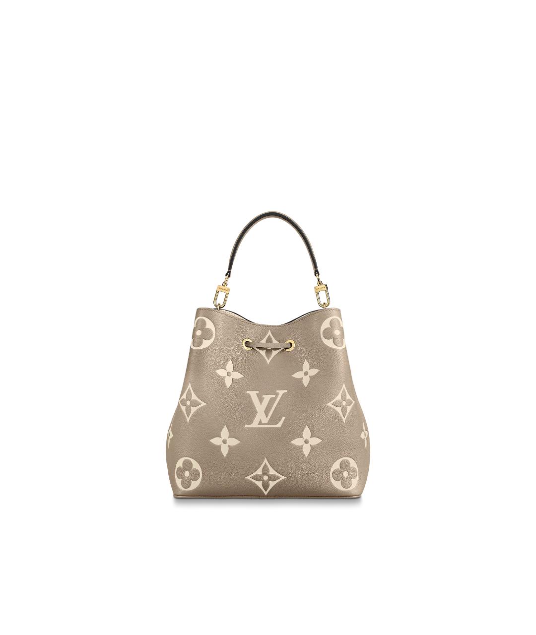 LOUIS VUITTON Серая кожаная сумка тоут, фото 3