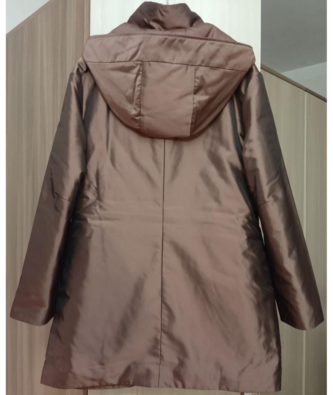 ELEGANCE Бордовое полиэстеровое пальто, фото 4