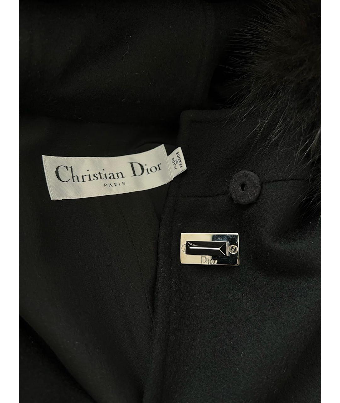 CHRISTIAN DIOR PRE-OWNED Черное кашемировое пальто, фото 4