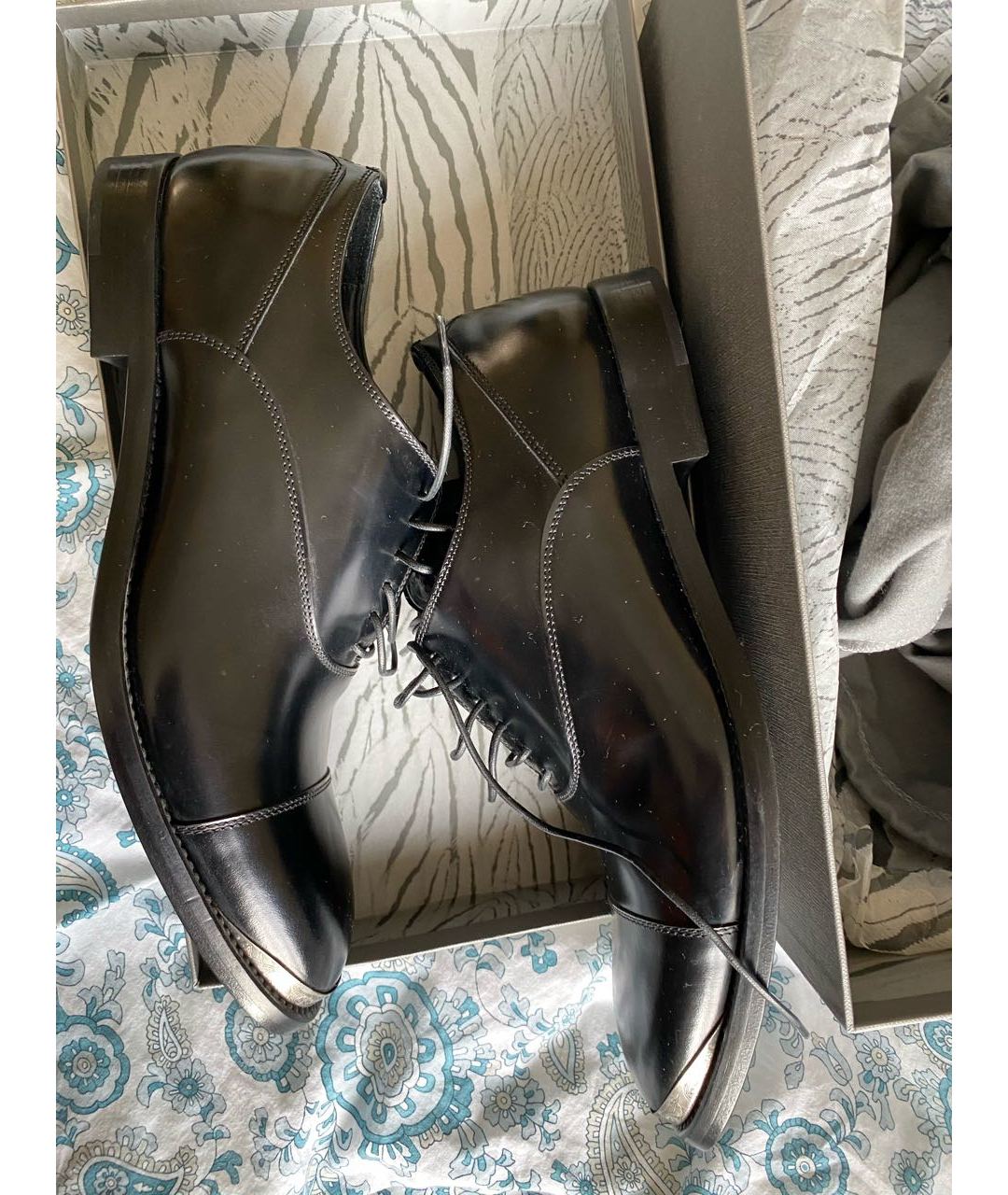 ALEXANDER MCQUEEN Черные кожаные туфли, фото 8