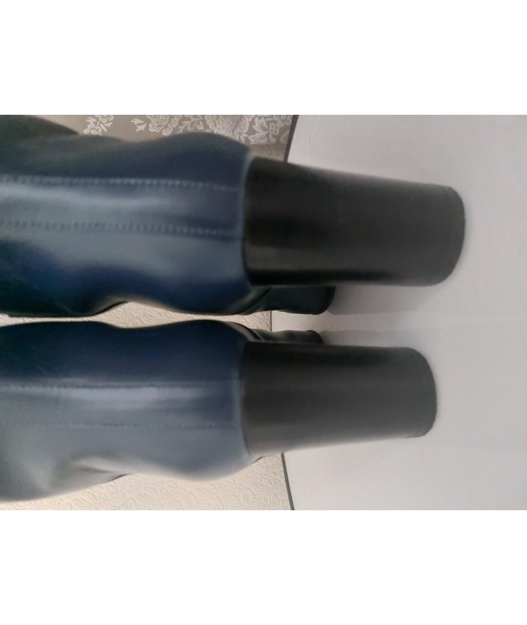 DSQUARED2 Синие кожаные сапоги, фото 4