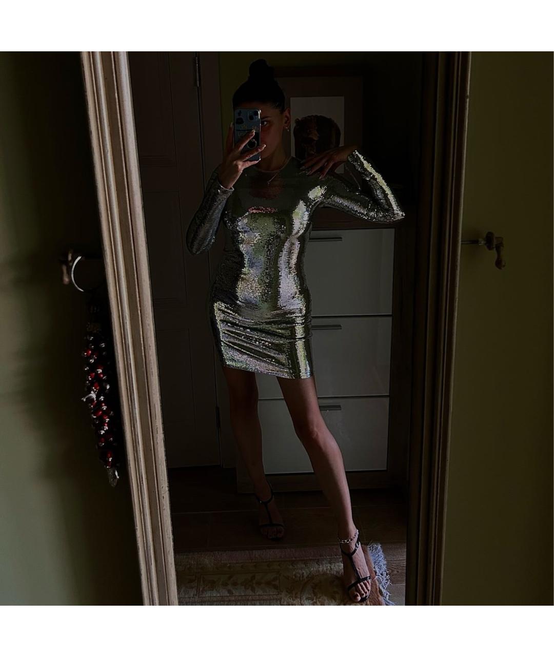 TOM FORD Серебряное полиамидовое вечернее платье, фото 6