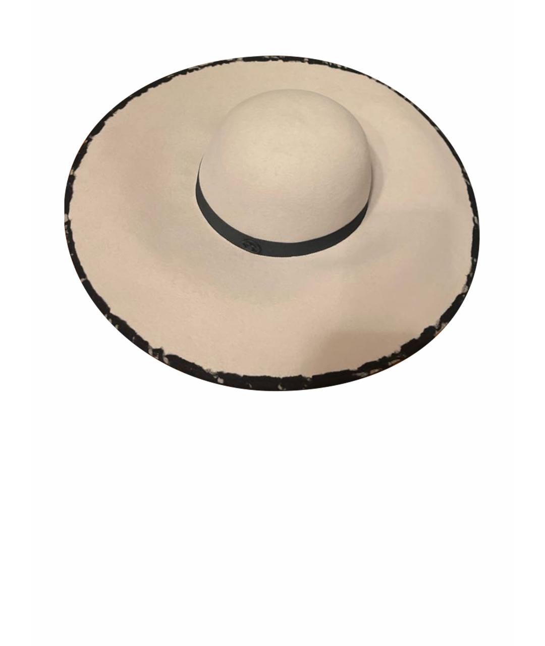 CHANEL PRE-OWNED Бежевая кашемировая шляпа, фото 1