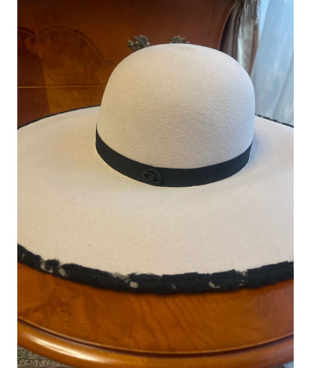 CHANEL PRE-OWNED Бежевая кашемировая шляпа, фото 2