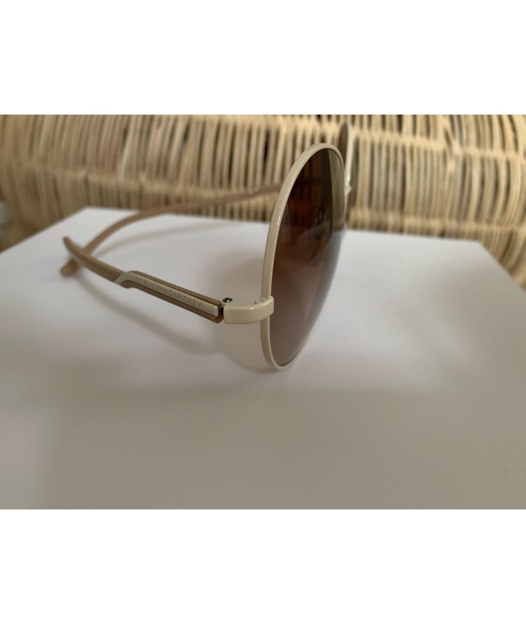 STELLA MCCARTNEY Бежевые солнцезащитные очки, фото 3