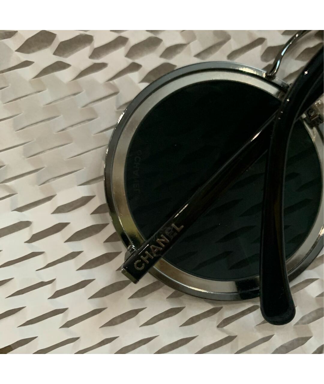 CHANEL PRE-OWNED Серебряные солнцезащитные очки, фото 8