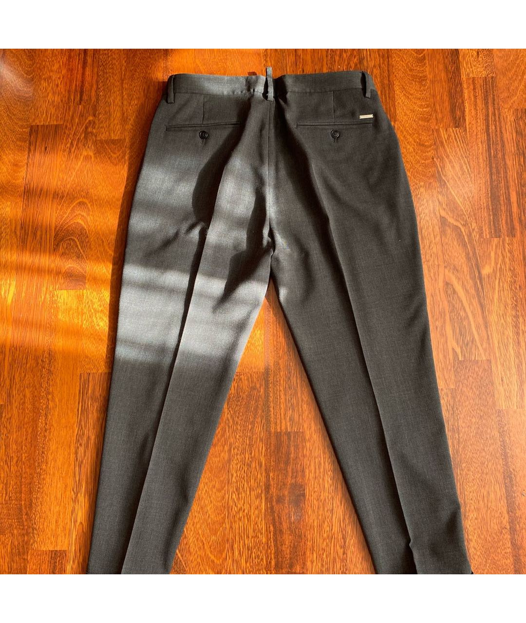 DSQUARED2 Серые шерстяные брюки узкие, фото 2