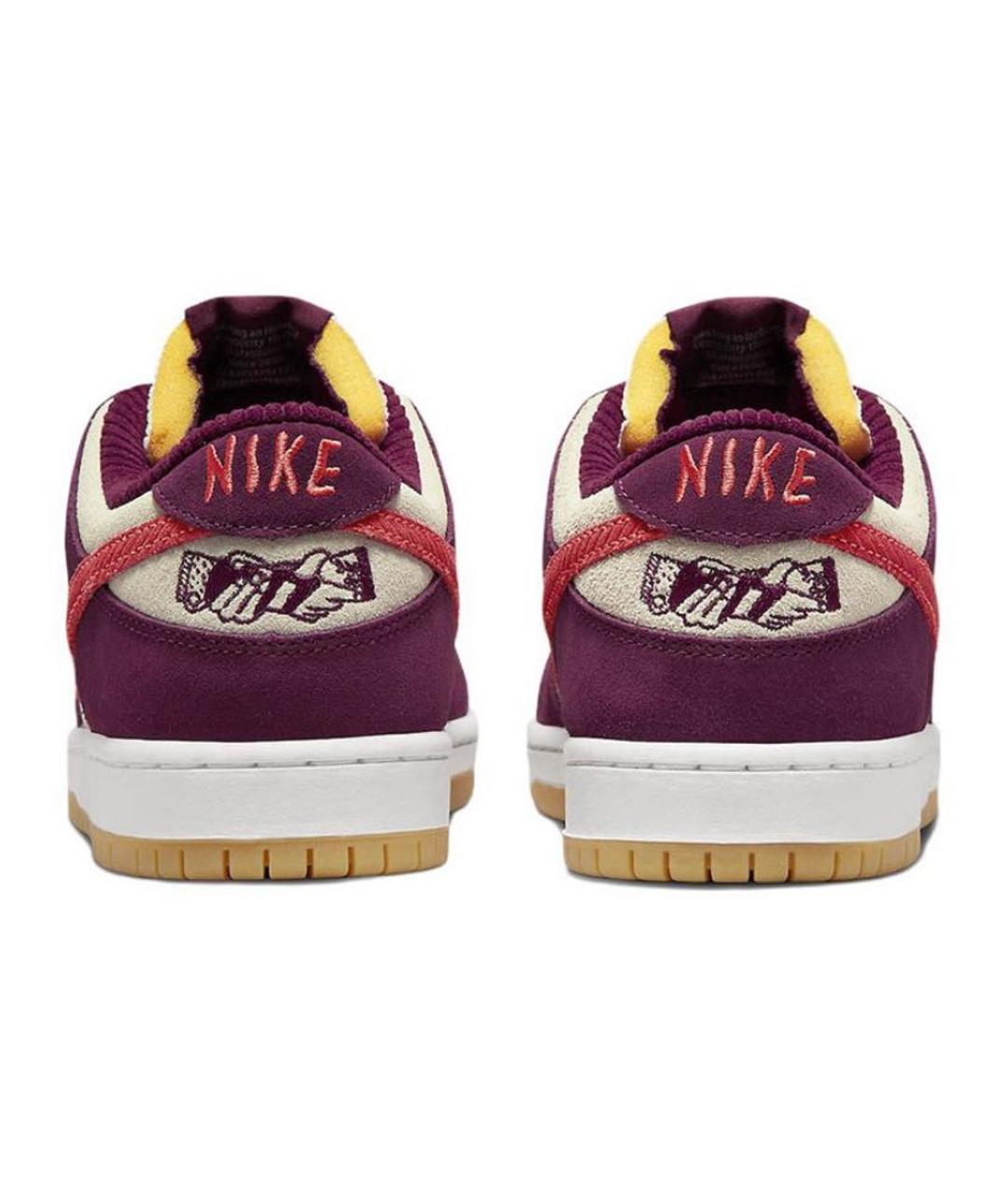 NIKE Бордовые замшевые кроссовки, фото 4